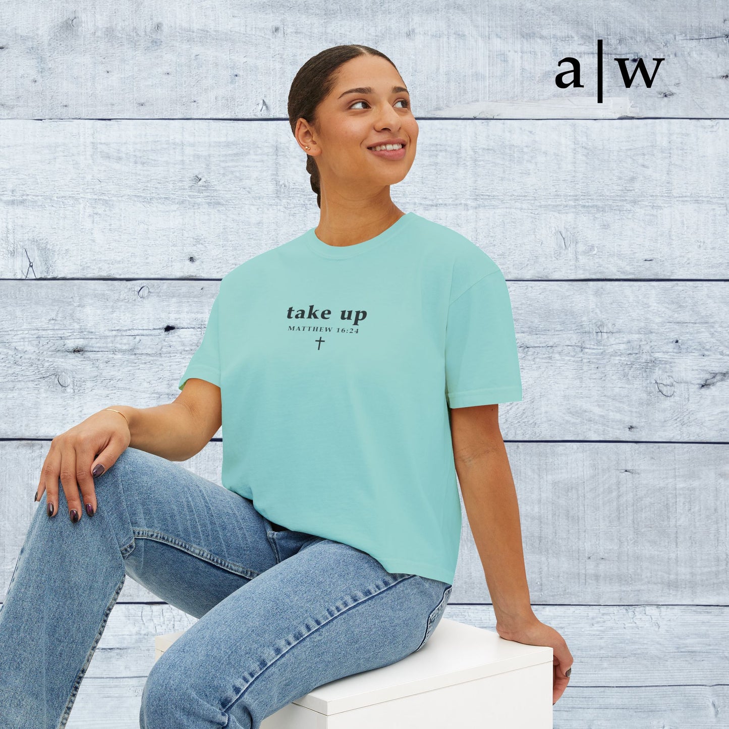 take up (cross back) | women's boxy tee