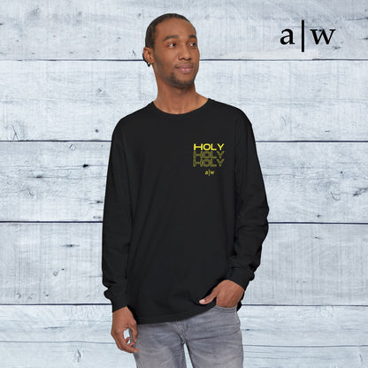 holy trinity | long sleeve tee - black/yellow