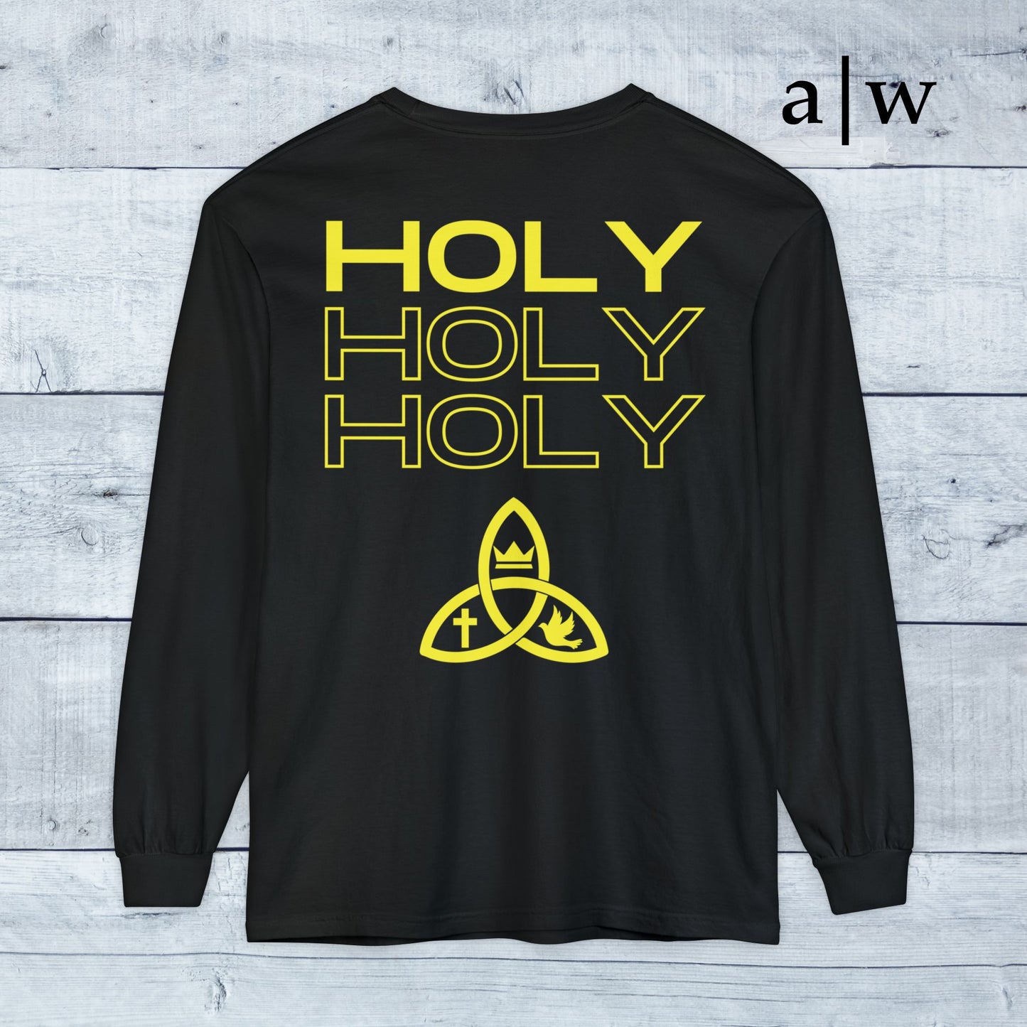 holy trinity | long sleeve tee - black/yellow