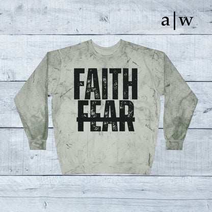 faith over fear | color blast crewneck