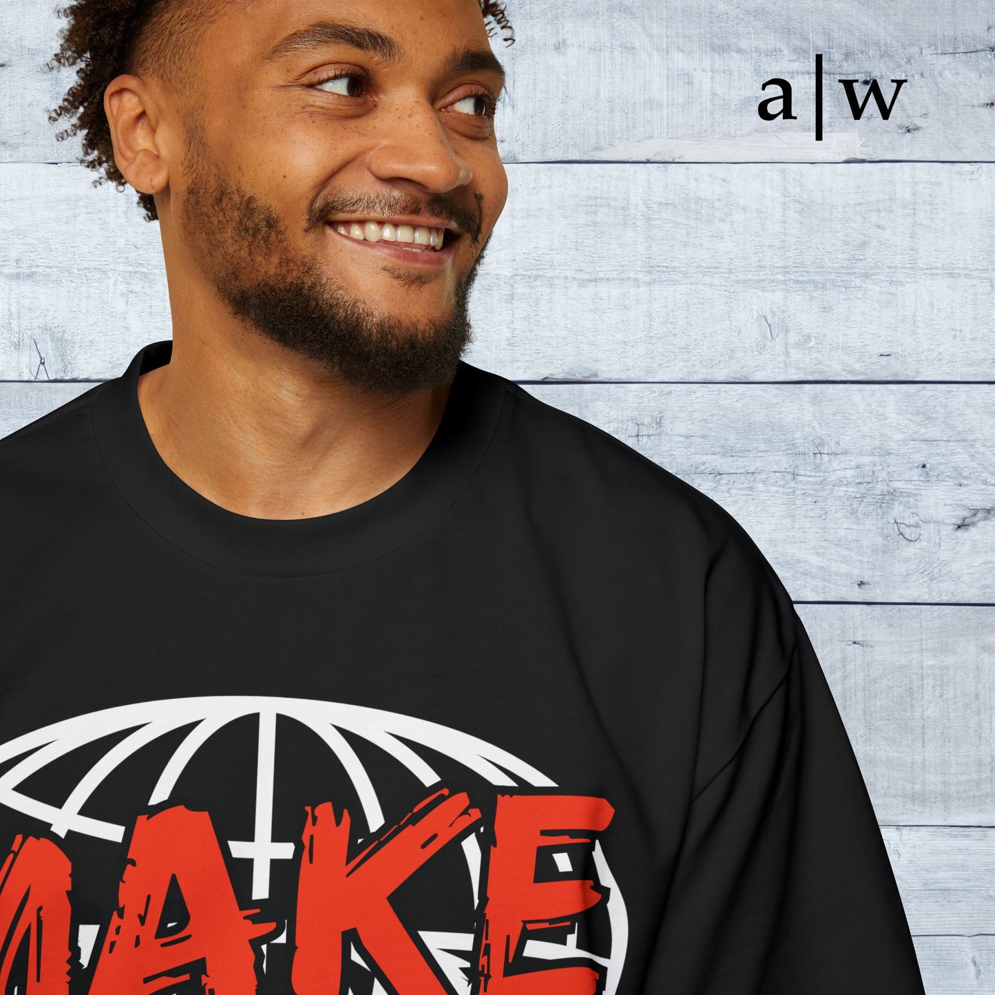 make disciples | oversized heavy tee - black/orange