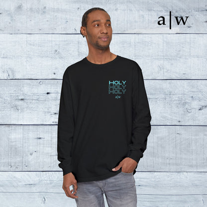holy trinity | long sleeve tee - black/blue