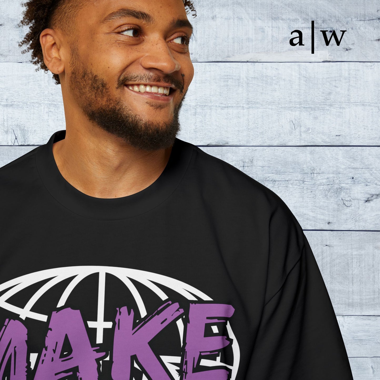 make disciples | oversized heavy tee - black/purple