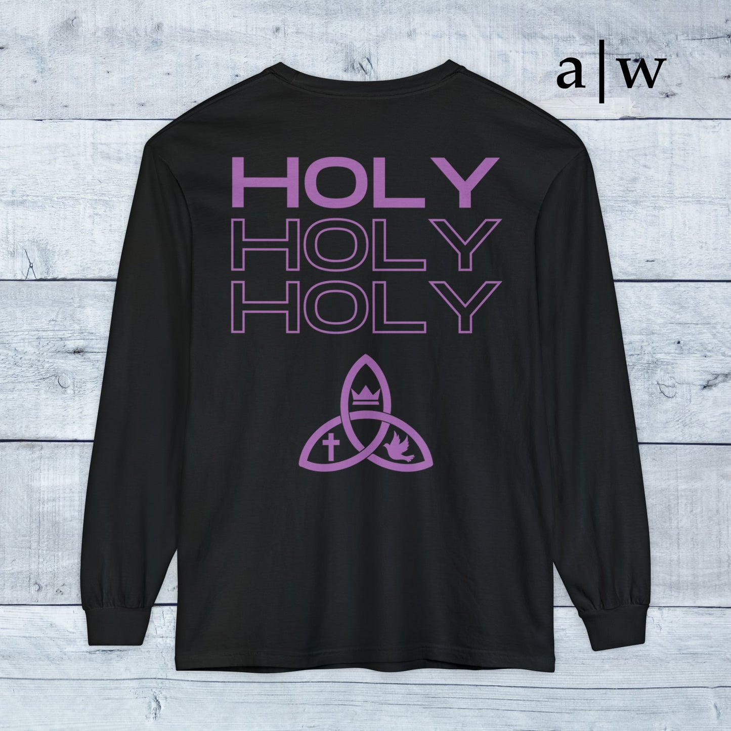 holy trinity | long sleeve tee - black/purple