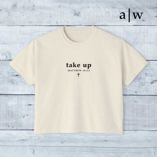 take up (cross back) | women's boxy tee