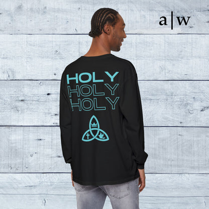 holy trinity | long sleeve tee - black/blue