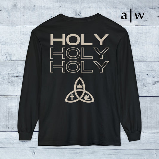 holy trinity | long sleeve tee - black/off-white