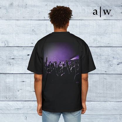 worship | oversized heavy tee - black/purple