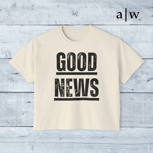 good news | women's boxy tee