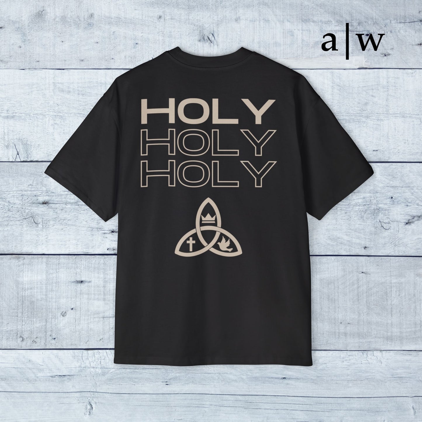 holy trinity | oversized heavy tee - black/off-white