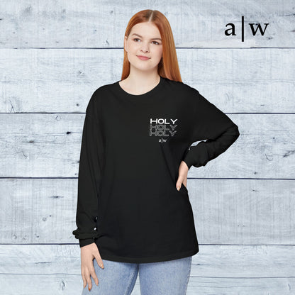 holy trinity | long sleeve tee - black/white