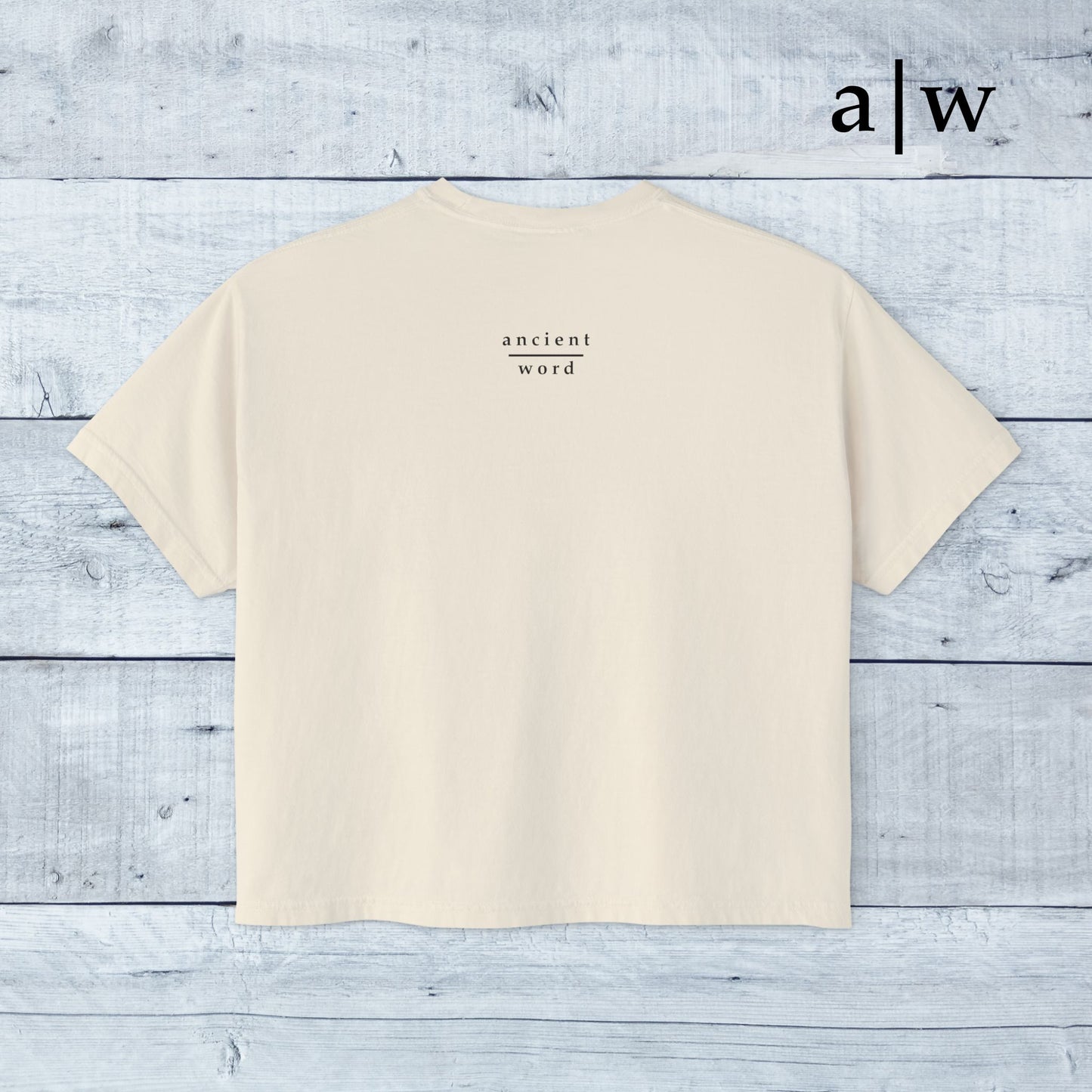 through Him | women's boxy tee