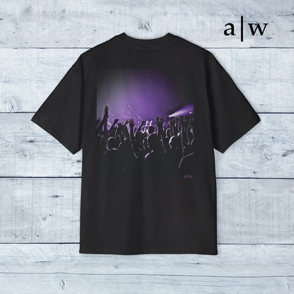 worship | oversized heavy tee - black/purple