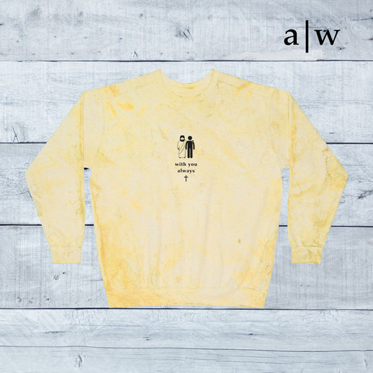 with you always | color blast crewneck