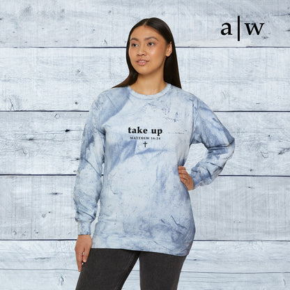 take up (cross back) | color blast crewneck
