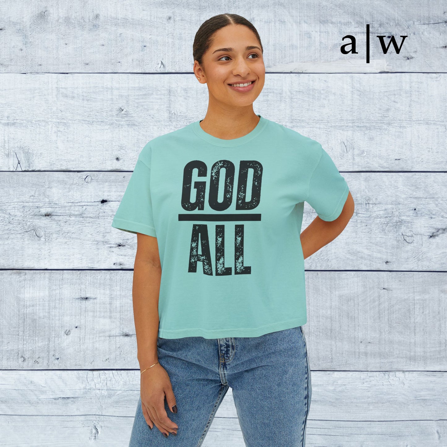 God over all | women's boxy tee